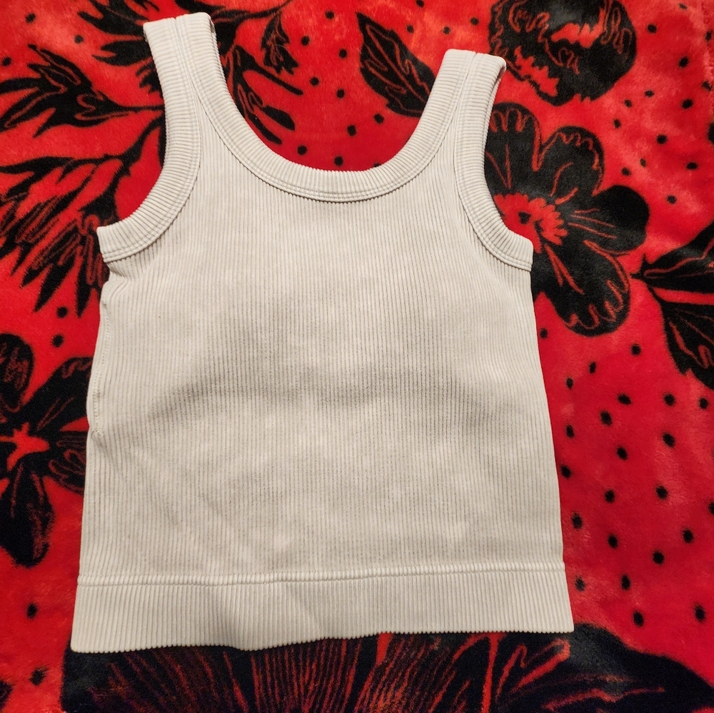 ✨️✨️NWOT✨️✨️ Zenana Stone Washed Ribbed Tank With Removeable Pad Bone